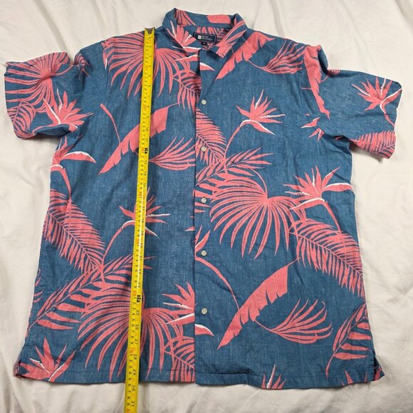 Reyn Spooner Mens Size  XL Blue Red Hawaiian Shirt Tropical Casual Aloha Walking - Picture 8 of 9